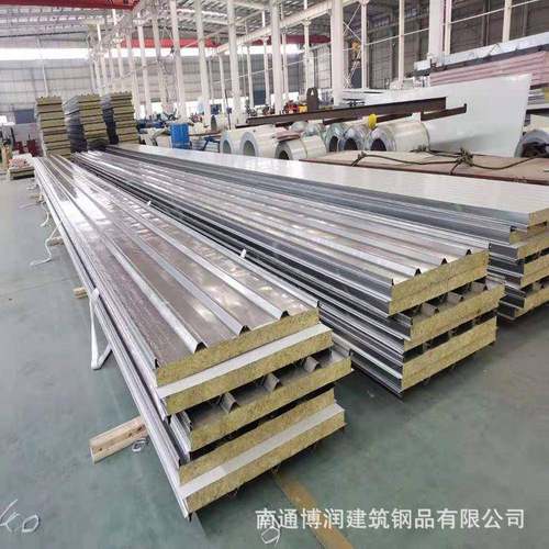 不锈保钢泡沫岩棉夹板屋面钢不50308锈瓦楞板芯建筑外墙机制温岩
