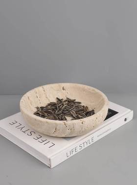 现洞代托简约石可拆卸果盘盘摆50269件客厅厅餐酒店样板间软装家