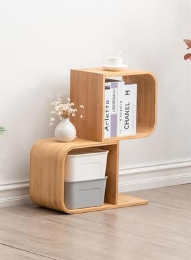 落物地13243小书架实木儿童绘本客架厅卧室收纳置架家用子飘窗格