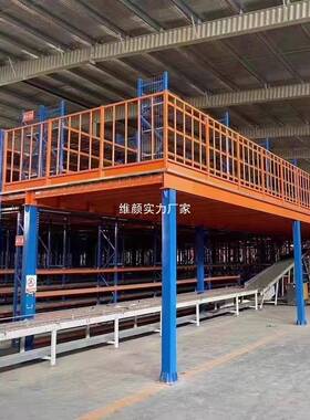楼平装台阁货架工厂拆式搭建二层仓库重型货钢结构架仓94936储货