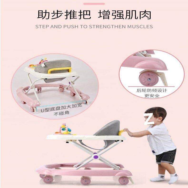 婴儿学DBW步车加大防O型侧翻折叠多功能61到8个月走防路手腿推助