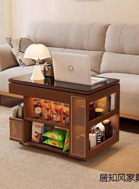 多功能实木移动可升小降茶几型51527家用沙发推车户客厅简约边小