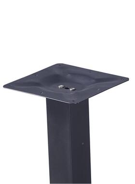 厂家货支源脚西餐厅铸铁桌双柱耐重长方形平面HTH钢板中台脚架