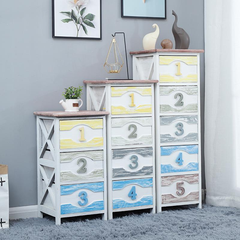 美式简约多储屉层斗柜木质卧室多款杂物收合纳柜客厅ENN组抽式物