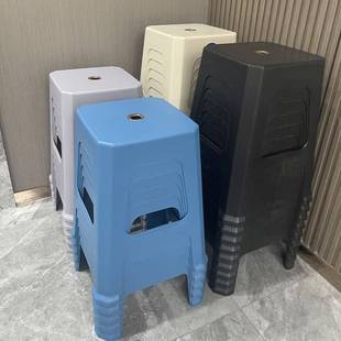 塑料凳子高家用加厚厅板凳踩脚凳AL100838可叠放款板胶凳简约客饭