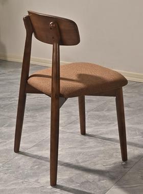 实木木椅全实木椅子实桌谈椅原木凳子靠背椅木质76578洽餐椅实木