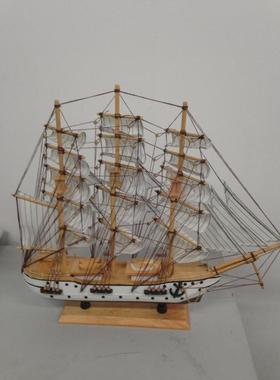 小船摆件桅帆郑船模摆型和三宝05487船模型帆船件一帆风顺