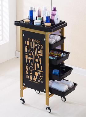 新款烫美发推车廊工具车发多功能置55511理物架美发杠车发店染推