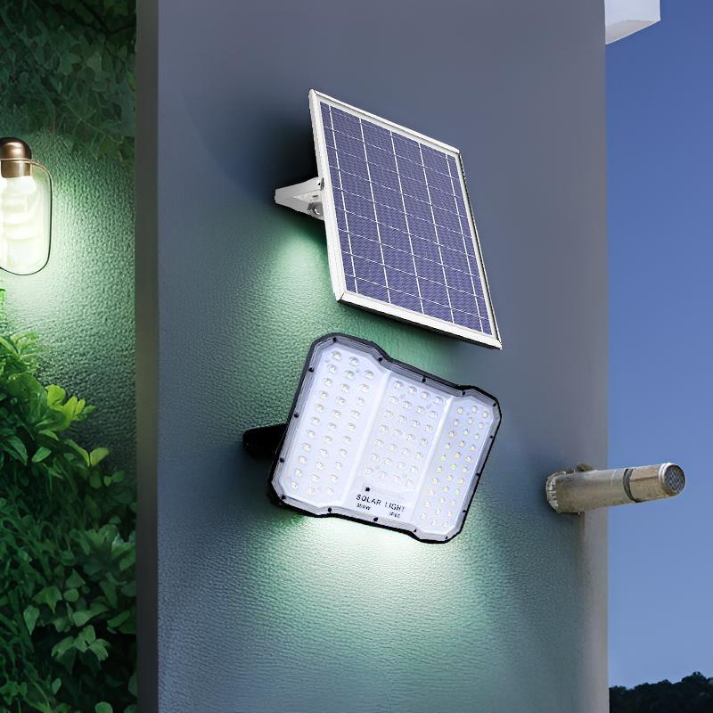 太阳能灯户外庭院灯三面家用室内防水超亮led新款农村投光灯