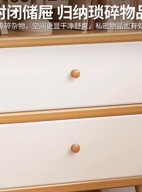 落OUM架地实木地书客厅落靠墙转角置物架用窄立柜胡桃家木色展示