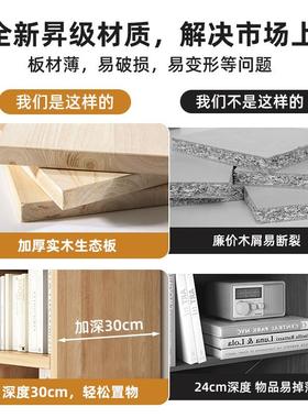 明峥家具厂实书木门柜带落地储物柜家用组65713客厅收合纳置物架