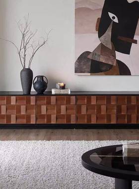 中古电木视柜客25334家用法式复实落地古小户型厅客厅地柜收纳柜