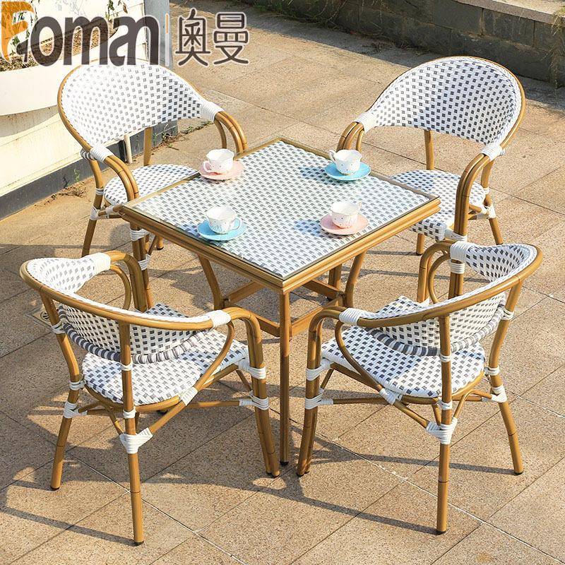 户阳台桌椅藤椅三外件套室茶外别庭院藤编SZL露台简约休闲小墅几
