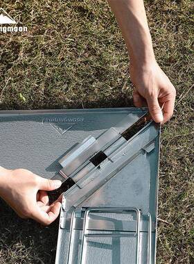 曼-003加厚不锈钢柯35894T花纹板围炉桌铺营板可拆露折叠桌配件桌