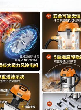 扬子工业吸器家大吸力车40310用大功率洁地毯装修用美缝专用保吸