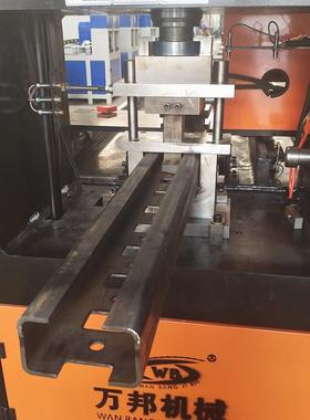 数控槽钢机下料一体全自孔动50469扁铁机扁钢自送料冲孔机动高精