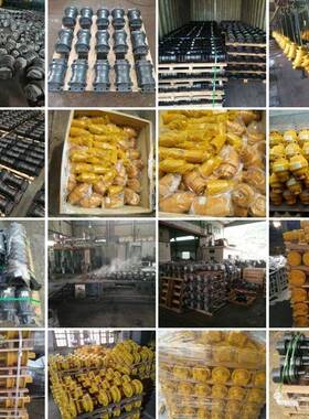 挖掘机底盘配四轮一带现代R807支重-轮拖轮KGY链条引件导齿轮圈挖