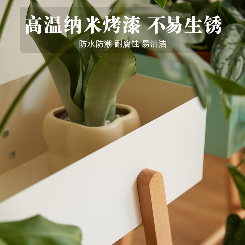 架落地室内日式客厅花托架阳台花植物摆花放置物架绿盆AWU萝盆栽