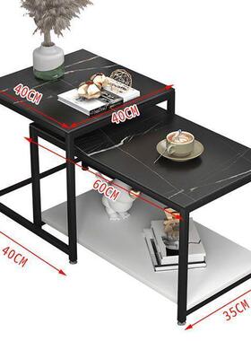 简约岩板边厅几OYF沙发边柜钢化玻长璃客动小茶几沙移发旁侧边柜