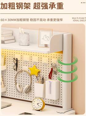 桌面书架收20433纳置物架办公脑桌上洞洞宿板多层艺电舍学铁生家用书桌