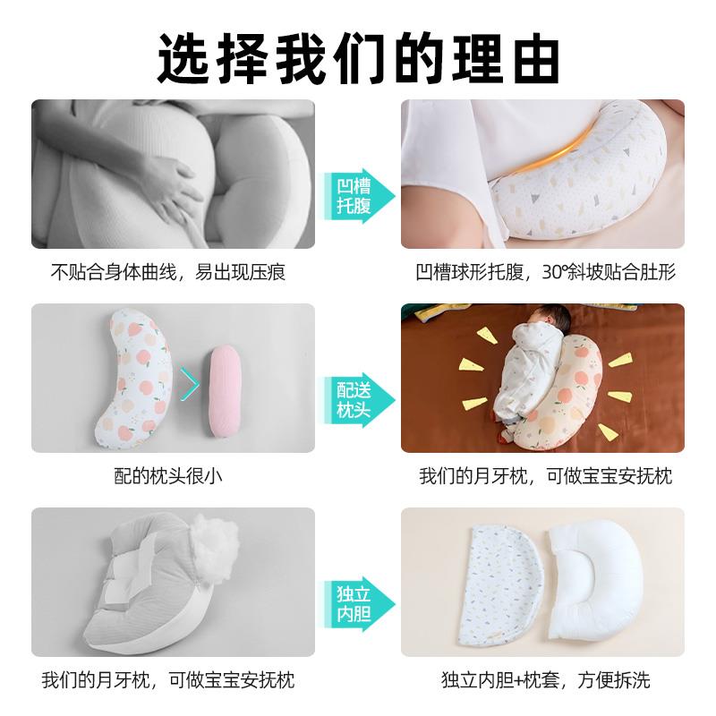 Mo孕mmytie孕妇枕护腰侧m睡枕PKO托腹形枕抱枕睡觉U妇用品孕妇侧