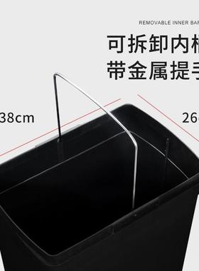 不锈钢垃圾桶商用大号式带盖脚场踩有盖60896公共合办公室楼脚踏