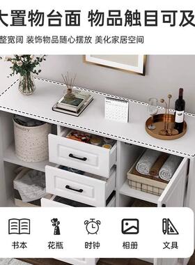 斗柜卧置物柜斗客厅室靠墙储物柜子主23736床卧尾收纳柜奶油风法