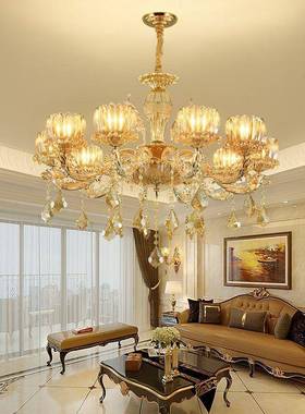 厅欧式11635奢华家用客厅吊灯E水晶2灯025年新款LD餐灯别墅主大厅