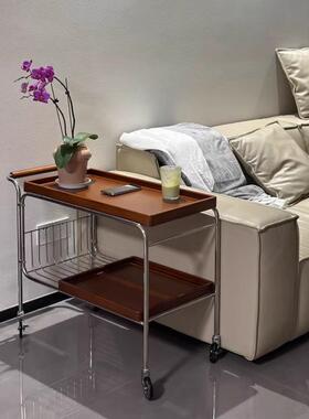 简约可动茶水VPZ小推车实木茶几发边几柜客餐厅餐边沙柜餐车置移