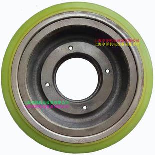 15T轮现代电动堆高叉车HBR16784535轮承载轮子.升前高机聚氨酯负