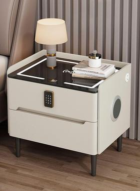 实木床头柜家用型轻奢约卧小现代室简床边柜新82336款岩板收纳柜