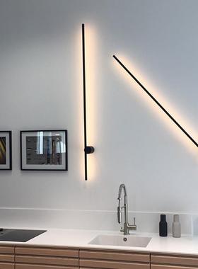 厂源头家简约线条长条壁灯带头线开关客厅厅卧室展80585楼道玄关