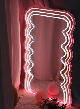镜新款霓虹24970灯饰面装灯发光镜意子灯卧室房间12V创灯