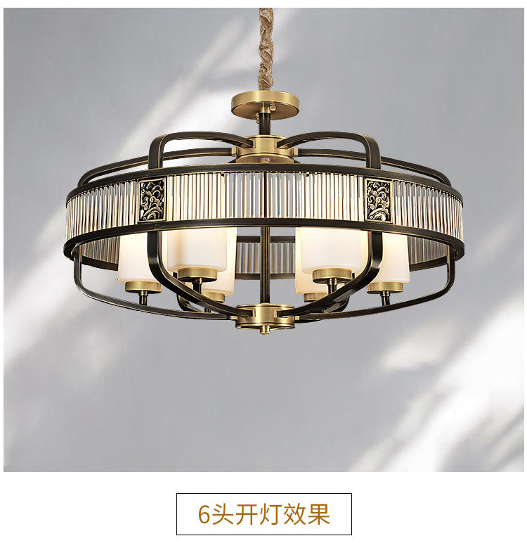 吸吊两用新中式水晶吊灯餐?