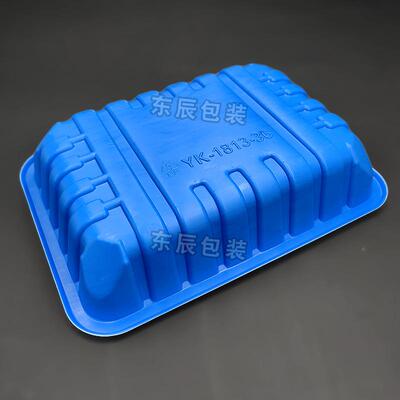 1813-D4蓝色1000个大平鱼BEI鲜包盒海鲜产冷链配送包装打生水托盘