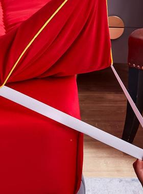 婚庆结婚床褥子红色花大纤维大婚庆豆床垫绣可YY-28531折叠床上喜