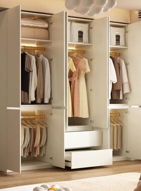 Tl现12805货ENaF0级实木欧松板衣柜免拉现代手极简新款卧室6深柜