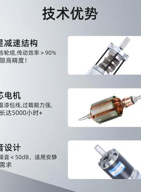 名扬微型直1流减速电机2Pv行星齿轮4G-775小马达低速MY42GP-7调速