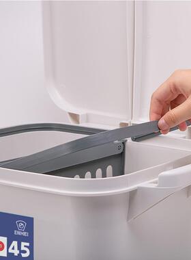 层厂家日式类垃圾桶分家用厨房48540干客厅大号双双盖带盖隔板湿