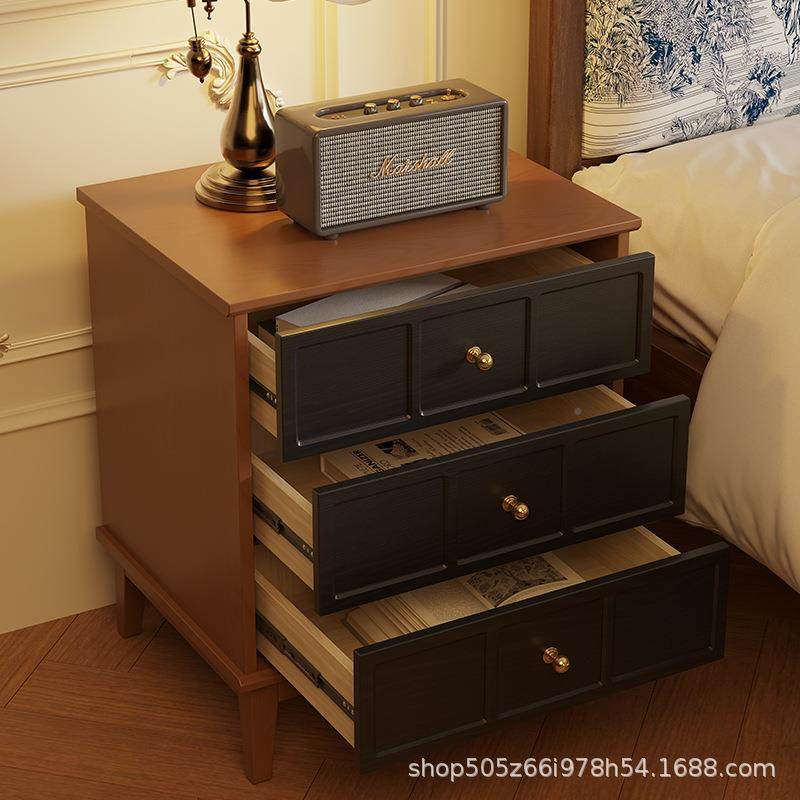 法式实床头柜卧室床收纳储木物复古床边柜中331古卡柜门子三层头,住宅家具,其它柜类,淘宝优惠券,粉丝福利购,淘宝优惠卷