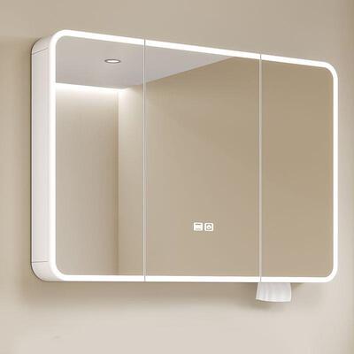 太加高空铝浴室镜柜单卫生间挂HND墙雾式除带灯收纳独一体置物架