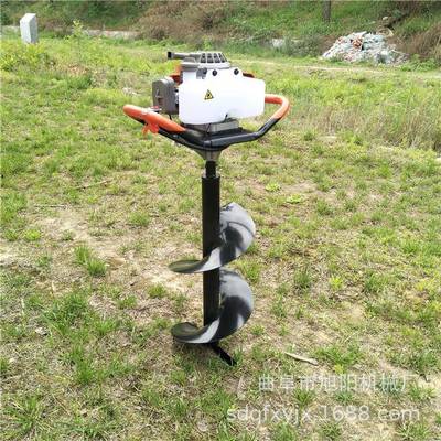 旭二挖冲程钻地打坑农业阳大棚立柱打窝机手持式汽油87353植树机