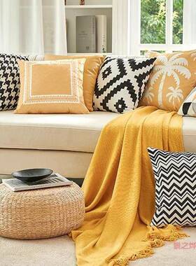 枕发10919客厅抱床上发靠枕靠垫抱枕套长方形腰枕靠背垫沙枕沙腰