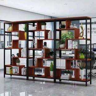 简办公架室隔断HSG置物书架地客厅玄关装 饰屏风展约示架铁艺落架