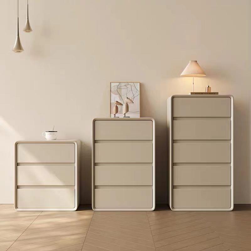 实意式白奶油风五斗柜全收纳柜卧色木室储FG554526物柜客厅三斗餐