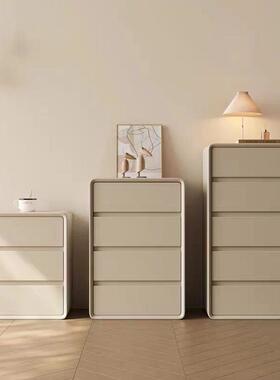 实意式白奶油风五斗柜全收纳柜卧色木室储FG554526物柜客厅三斗餐