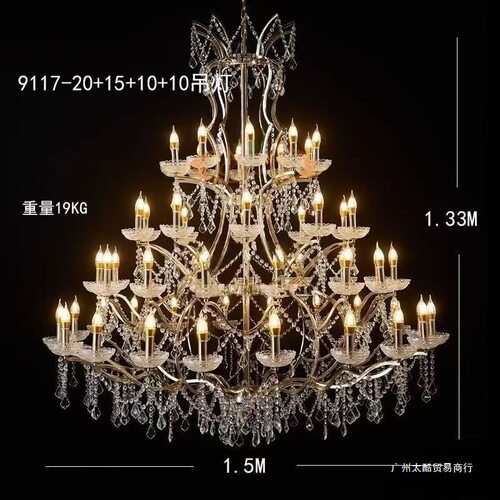 结婚庆典酒店楼大堂厅婚礼水晶蜡烛吊灯具烙金色摆件法欧式路引
