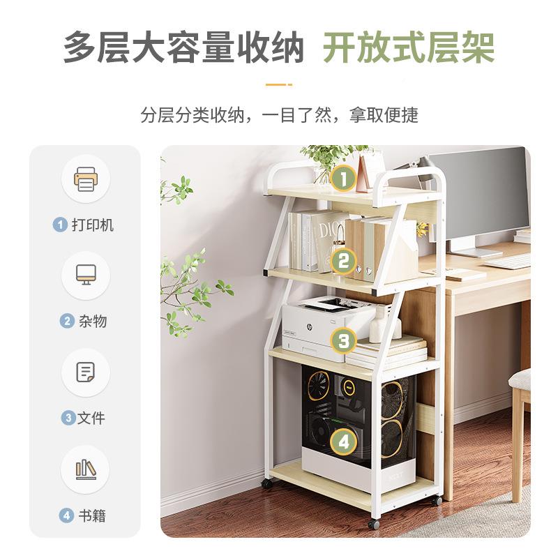 放印边机物架落地放置柜搁物架子可移动办公室打KYJ置桌电脑主机