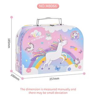 新款儿童过家家下午茶歇马口铁独角兽茶具玩具下午茶礼盒套装玩具