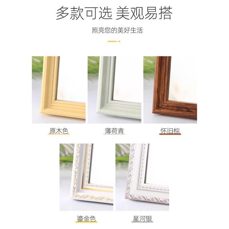 复古全身镜落地镜家用木质试衣镜挂墙女生卧室换衣穿衣镜子ins风